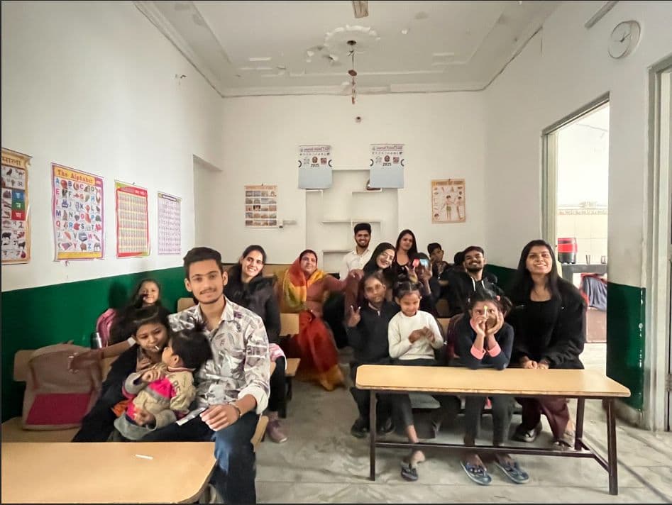 Jaipur team session with children