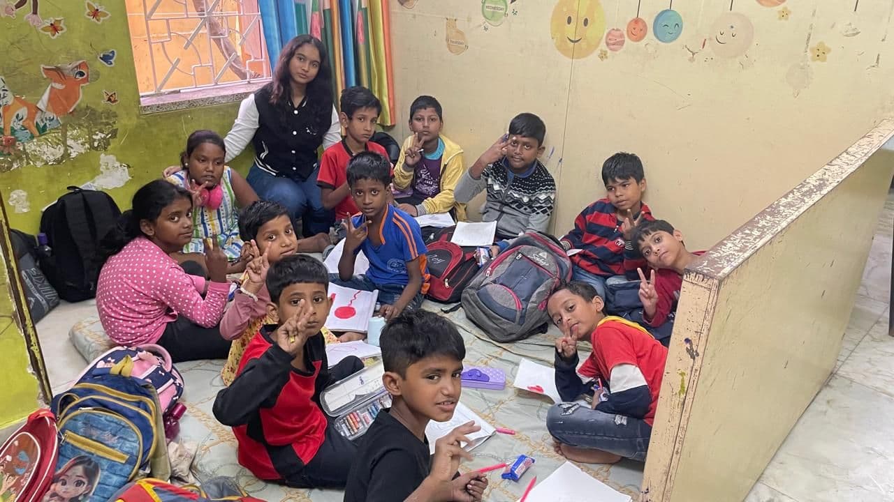 Soumili Das leading a mental health education session